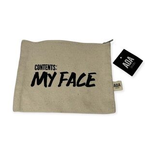 AOA Studio Canvas Zipper Makeup Bag